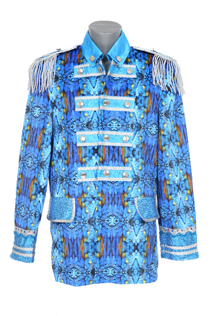 Di Bartelomeo Carnavalsjas heren blauw zilver