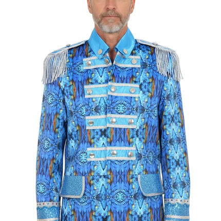 Di Bartelomeo Carnavalsjas heren blauw zilver