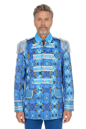 Di Bartelomeo Carnavalsjas heren blauw zilver