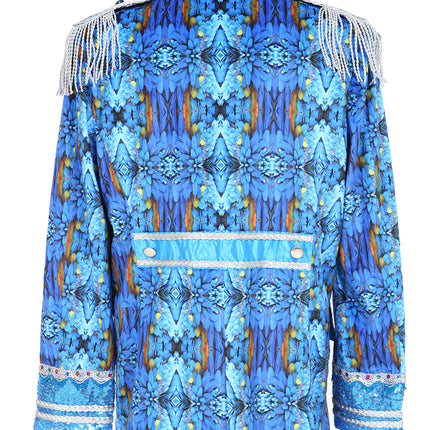 Di Bartelomeo Carnavalsjas heren blauw zilver