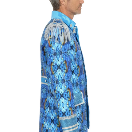 Di Bartelomeo Carnavalsjas heren blauw zilver