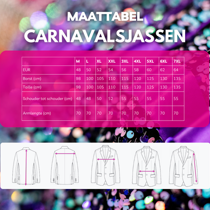 Di Bartelomeo Carnavalsjas Heren Sequin Deluxe
