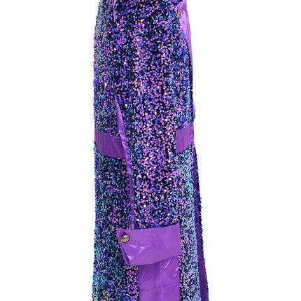 Di Bartelomeo Carnavalsjas Heren Sequin paars Deluxe