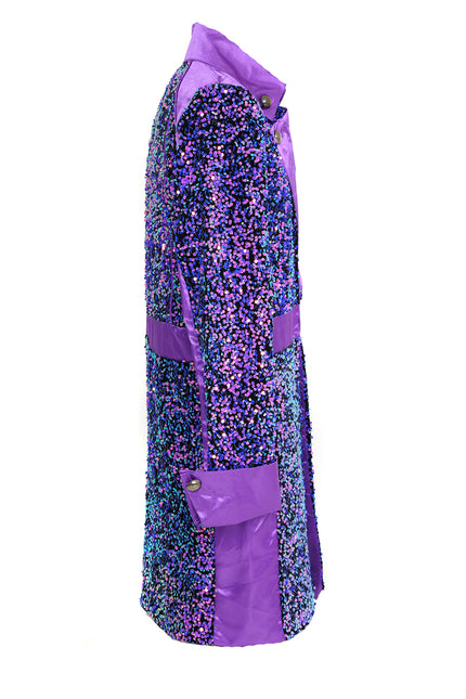 Di Bartelomeo Carnavalsjas Heren Sequin paars Deluxe