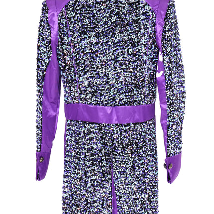 Di Bartelomeo Carnavalsjas heren Sequin wit/paars Deluxe