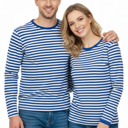 Di Bartelomeo Dorustrui Donkerblauw Wit Lange Mouw Unisex