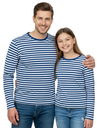 Di Bartelomeo Dorustrui Donkerblauw Wit Lange Mouw Unisex