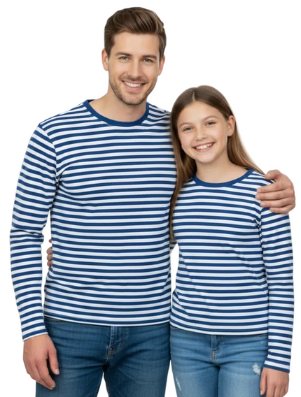 Di Bartelomeo Dorustrui Donkerblauw Wit Lange Mouw Unisex