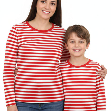 Di Bartelomeo Dorustrui Rood Wit Lange Mouw Unisex