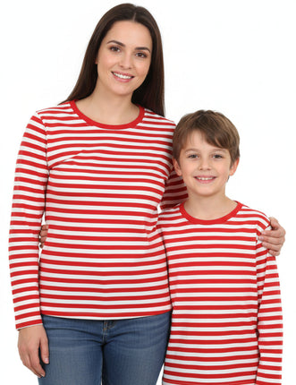 Di Bartelomeo Dorustrui Rood Wit Lange Mouw Unisex