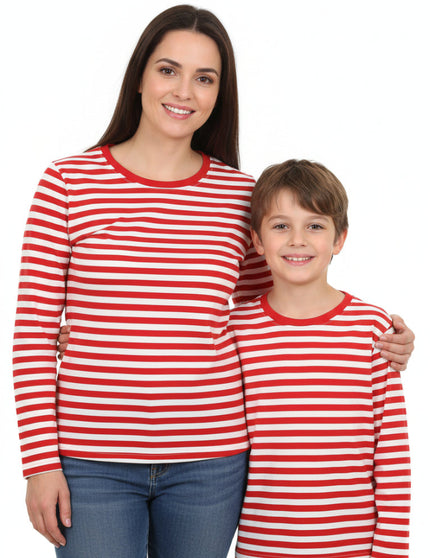 Di Bartelomeo Dorustrui Rood Wit Lange Mouw Unisex