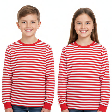 Di Bartelomeo Dorustrui Rood Wit Lange Mouw Unisex