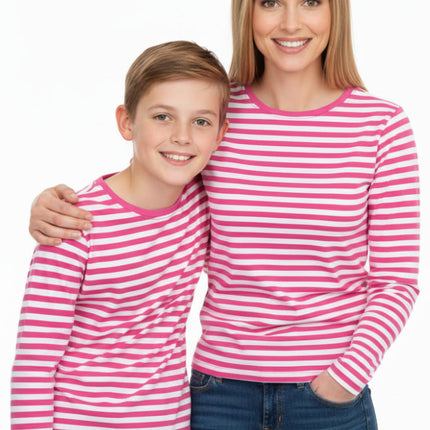 Di Bartelomeo Dorustrui Roze Wit Lange Mouw Unisex