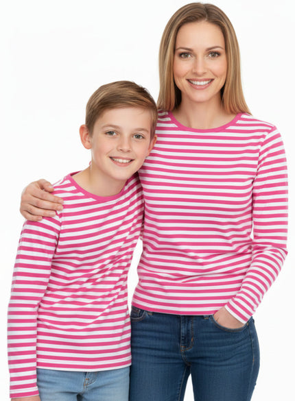 Di Bartelomeo Dorustrui Roze Wit Lange Mouw Unisex
