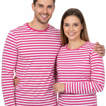 Di Bartelomeo Dorustrui Roze Wit Lange Mouw Unisex