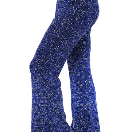 Di Bartelomeo Flared Broek Glitter Blauw