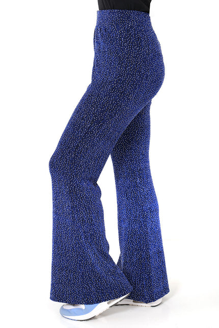 Di Bartelomeo Flared Broek Glitter Blauw