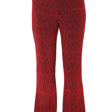 Di Bartelomeo Flared Broek Glitter Rood