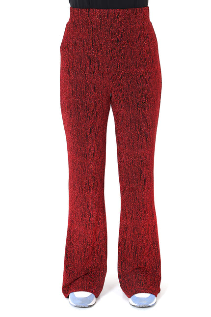 Di Bartelomeo Flared Broek Glitter Rood