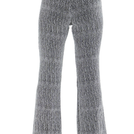 Di Bartelomeo Flared broek glitter zilver