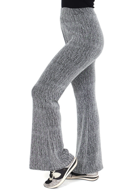 Di Bartelomeo Flared broek glitter zilver