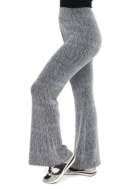 Di Bartelomeo Flared broek glitter zilver
