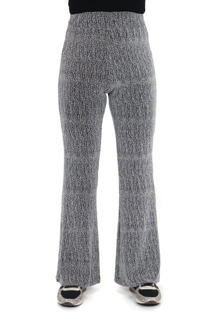 Di Bartelomeo Flared broek glitter zilver