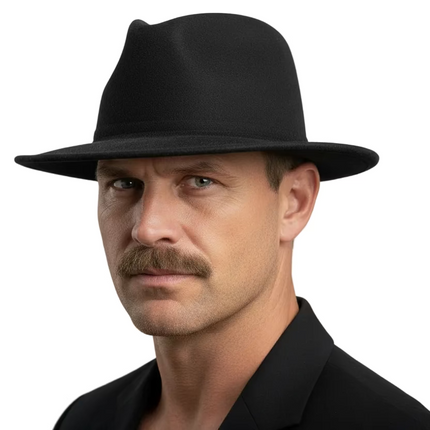 Di Bartelomeo Gangster Hoed Luxe Zwart
