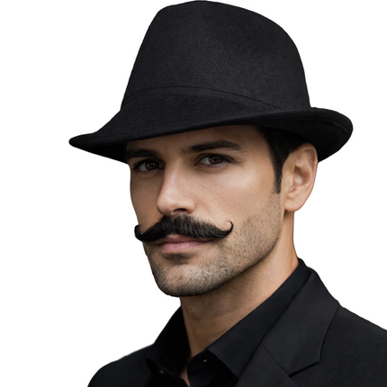 Di Bartelomeo Gangster Hoed Zwart
