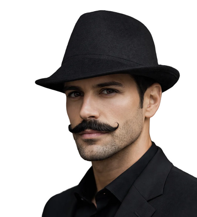 Di Bartelomeo Gangster Hoed Zwart