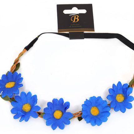 Di Bartelomeo Haarband Bloemen Blauw