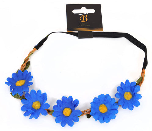 Di Bartelomeo Haarband Bloemen Blauw