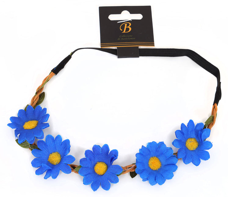 Di Bartelomeo Haarband Bloemen Blauw