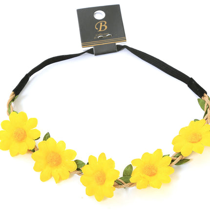 Di Bartelomeo Haarband Bloemen Geel