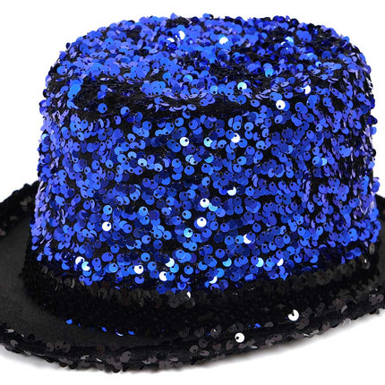 Di Bartelomeo Hoge hoed pailletten blauw
