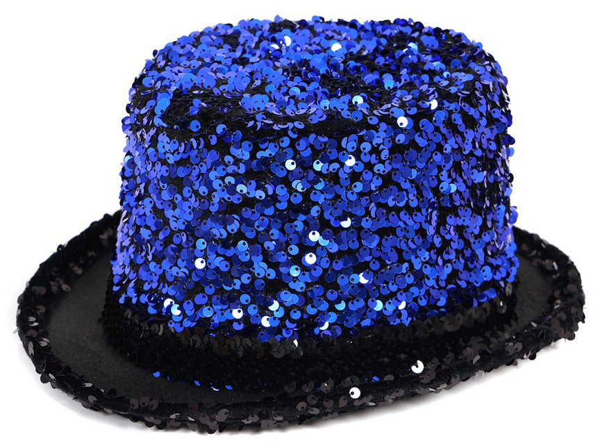 Di Bartelomeo Hoge hoed pailletten blauw