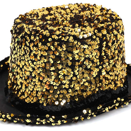 Di Bartelomeo Hoge hoed pailletten goud