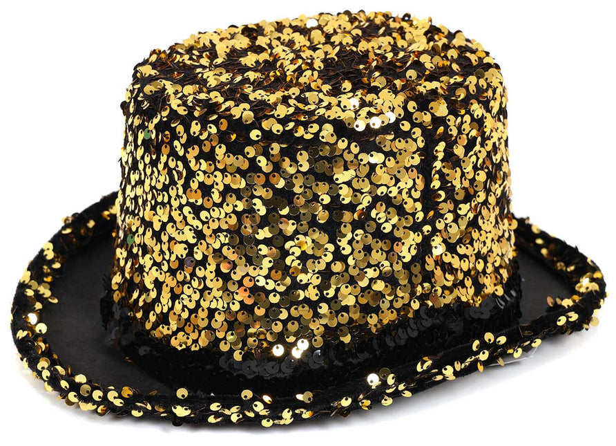 Di Bartelomeo Hoge hoed pailletten goud