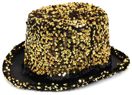 Di Bartelomeo Hoge hoed pailletten goud