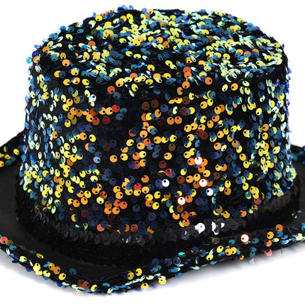 Di Bartelomeo Hoge hoed pailletten groen goud