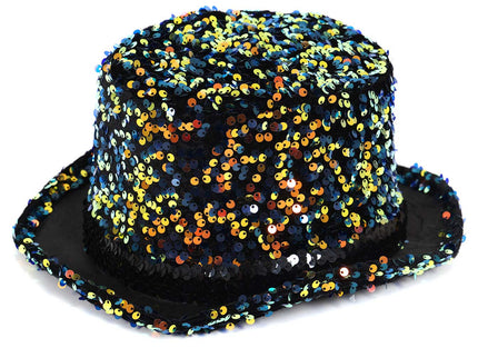 Di Bartelomeo Hoge hoed pailletten groen goud