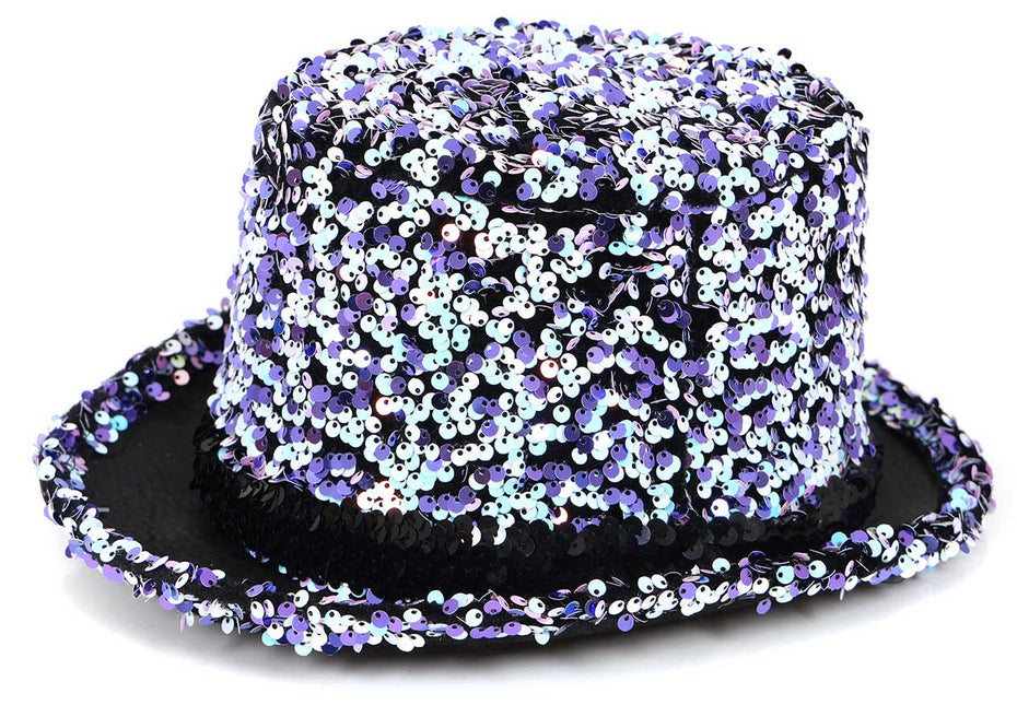 Di Bartelomeo Hoge hoed pailletten lila