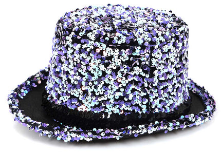 Di Bartelomeo Hoge hoed pailletten lila