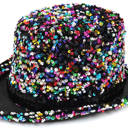 Di Bartelomeo Hoge hoed pailletten multi