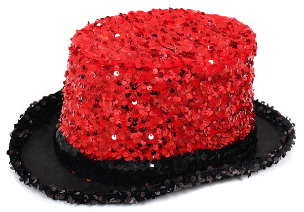 Di Bartelomeo Hoge hoed pailletten rood