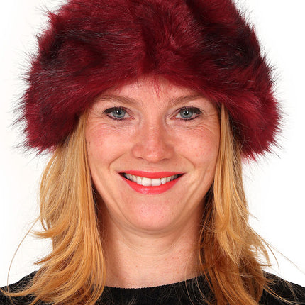 Di Bartelomeo Hoofdband Bont Burgundy