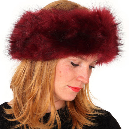 Di Bartelomeo Hoofdband Bont Burgundy