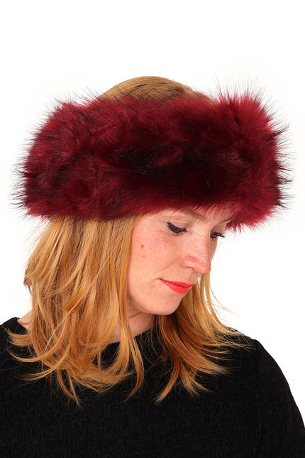 Di Bartelomeo Hoofdband Bont Burgundy
