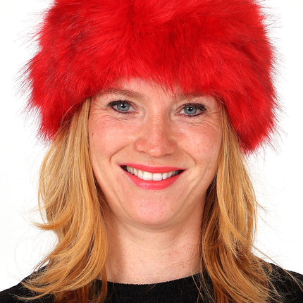 Di Bartelomeo Hoofdband Bont Rood