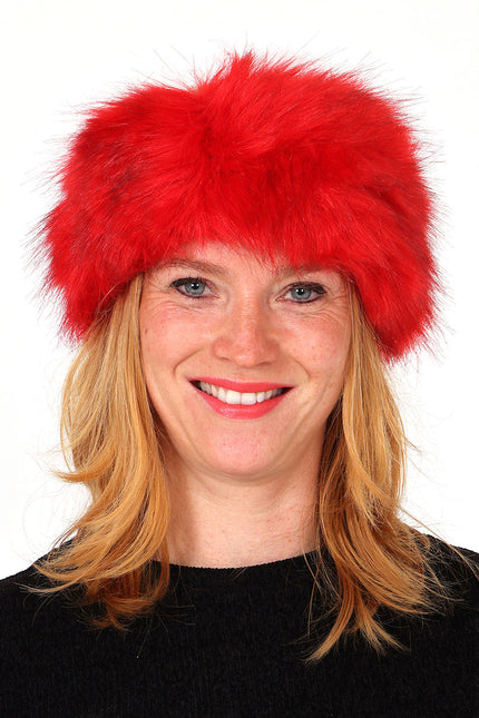 Di Bartelomeo Hoofdband Bont Rood